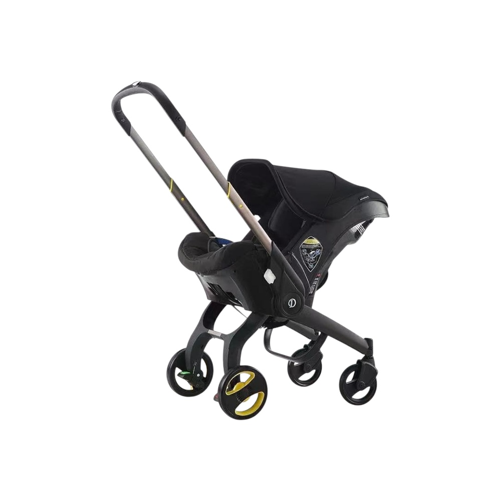 عربة أطفال ومقعد سيارة جولدن 4 في 1 بتصميم متعدد الوظائف موديل S800 - أسود