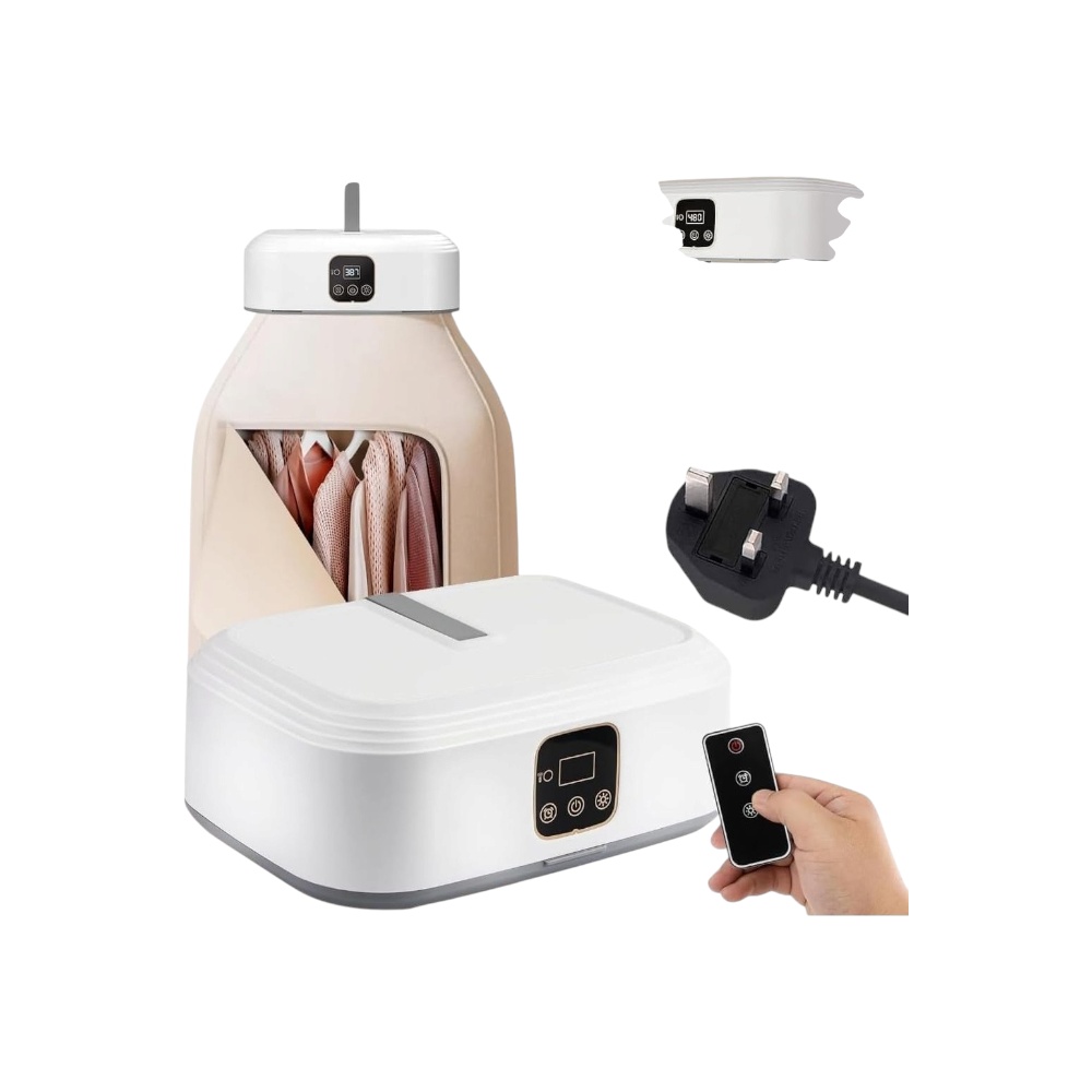 مجفف ملابس محمول فايكبو ذكي بقوة 600 وات وبتقنية التعقيم UV موديل DJ052- بيج