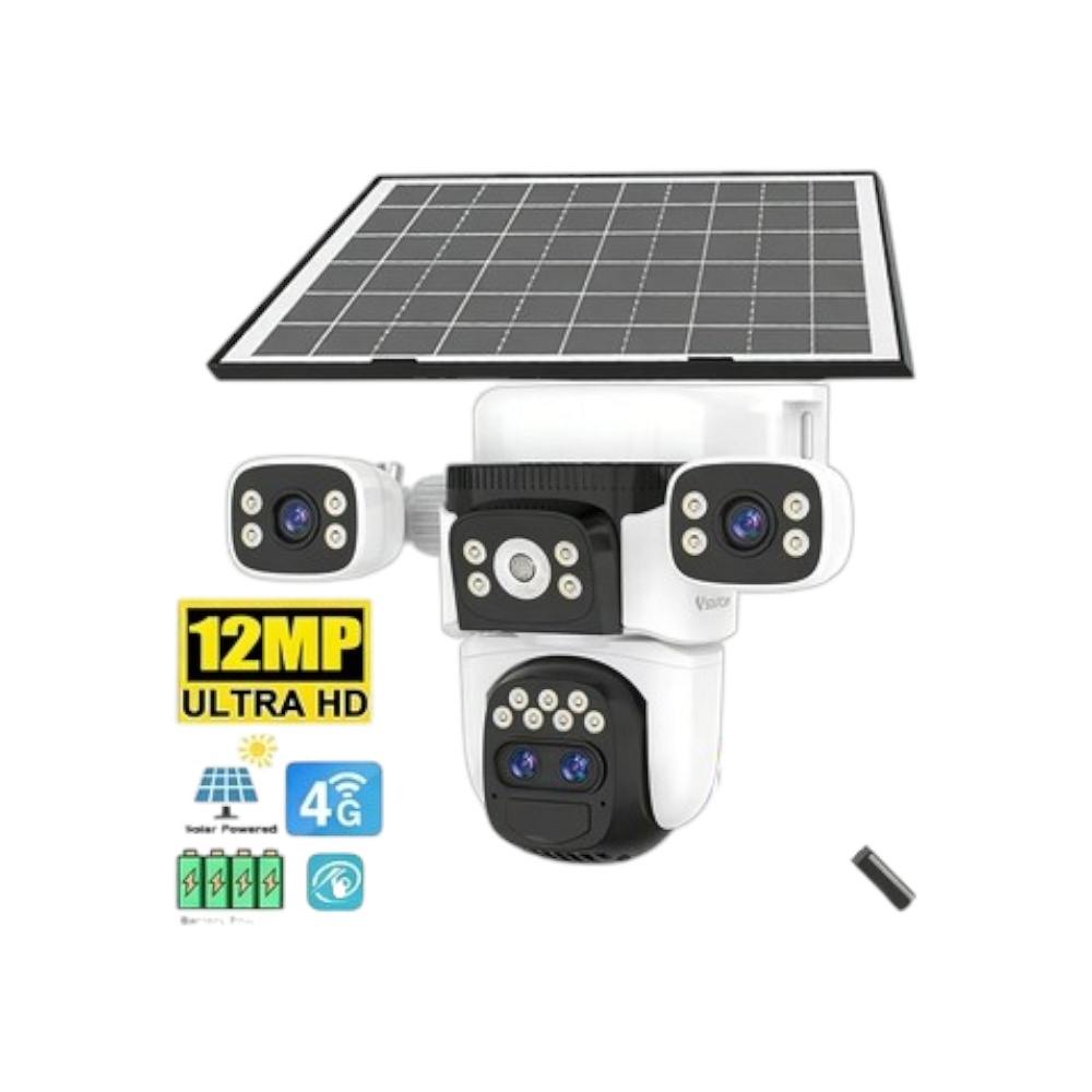 كاميرا مراقبة شمسية فيستاركام 12 ميجا بكسل وبتقنية الزووم 10X موديل CB621ZS - أبيض