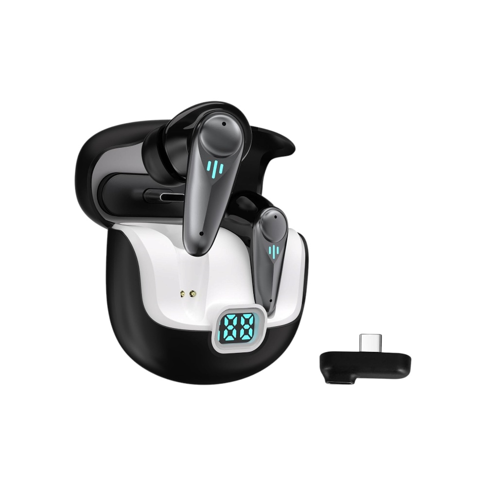 سماعات ألعاب لاسلكية كاسوت بتقنية Low-Latency وبقوة بلوتوث 5.4 موديل YX37 - أسود