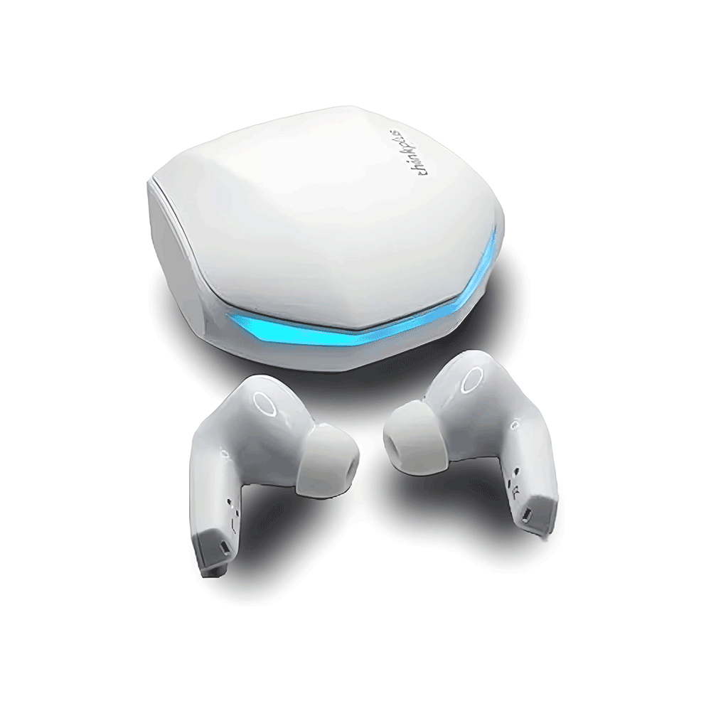 سماعة أذن لاسلكية لينوفو بتقنية البلوتوث 5.3 وبتقنية إلغاء الضوضاء النشط -أبيض