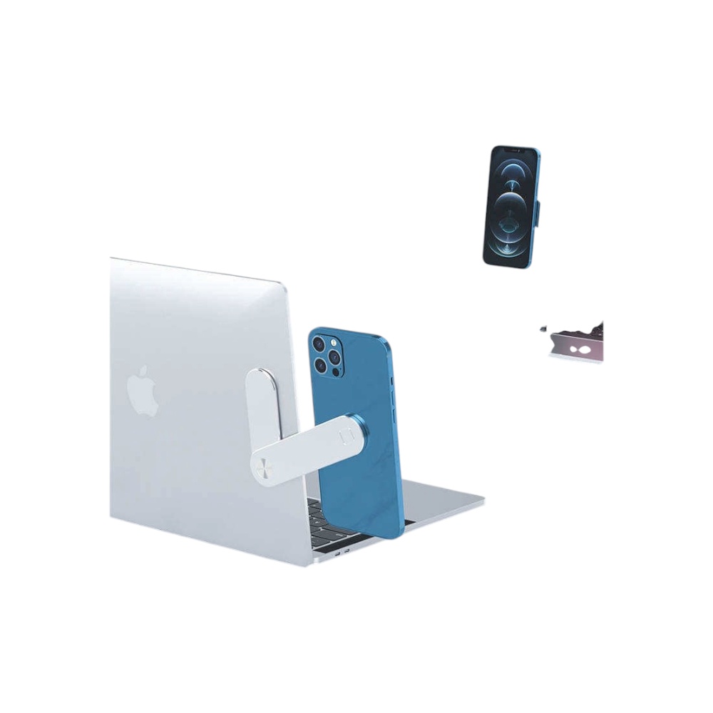 حامل تمديد للكمبيوتر المحمول ويسونينج بتصميم مغناطيسي قابل للطي موديل SJ05-3 - فضي