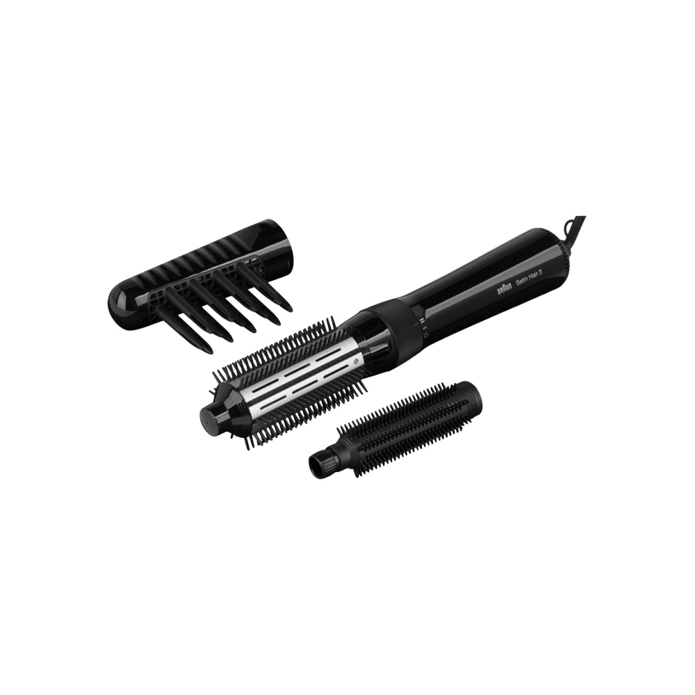 مصفف شعر براون ساتين هير 3 إير ستايلر بقوة 400 وات موديل AS 330 - أسود