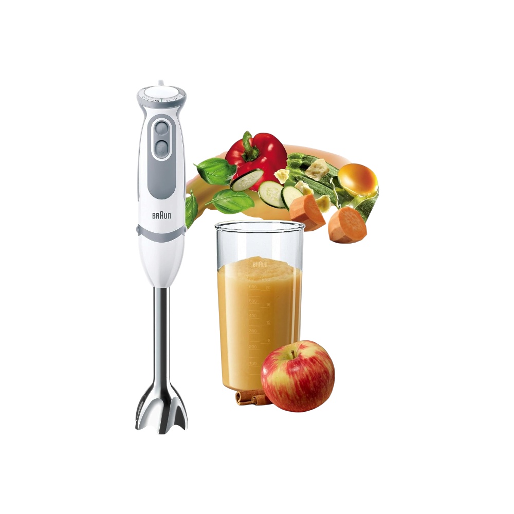 خلاط يدوي براون مالتي كويك 5 فاريو بقوة 1000 وات موديل MQ 5200 WH - أبيض