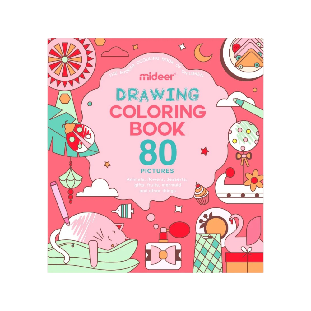 ميدير كتاب تلوين ورسم وردي للأطفال - 80 صورة