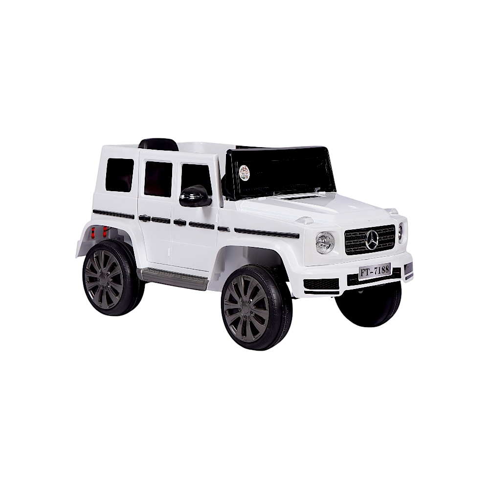 جي كلاس سيارة أطفال بلاستيكية تعمل بالشحن موديل FT ‏7188  -  أبيض