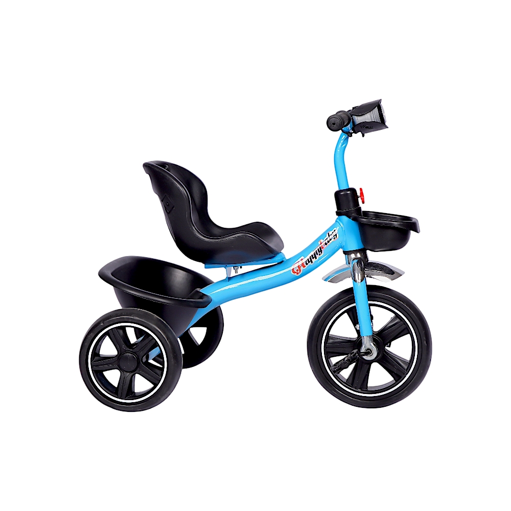 هابي بالي دراجة أطفال هوائية ب3 إطارات و سلة أمامية  - أزرق 	