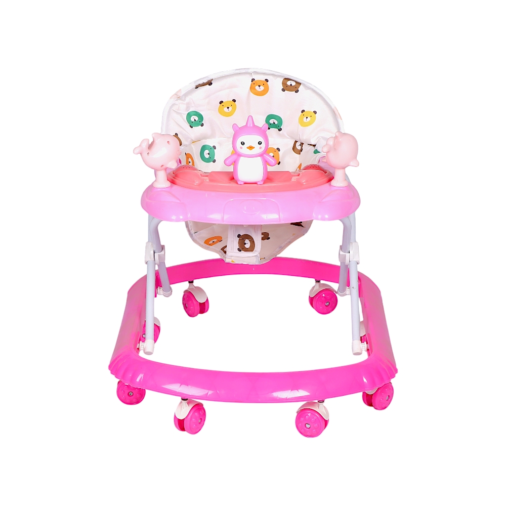 مشاية أطفال بلاستيكية  موديل 666 - وردي