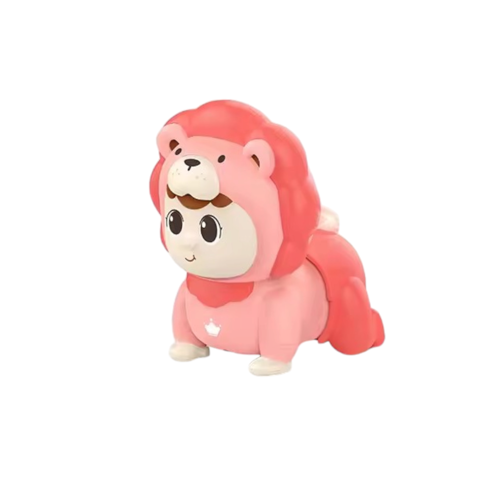 هونغر دمية أسد كهربائية للأطفال - وردي