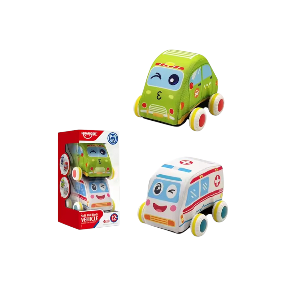 هونغر مجموعة سيارات إسعاف وشرطة قطيفة للأطفال - متعدد الألوان