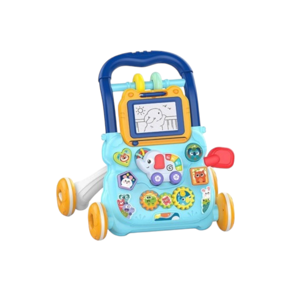 هونغر مشاية تعليمية تفاعلية للأطفال موديل HE0810 - أزرق