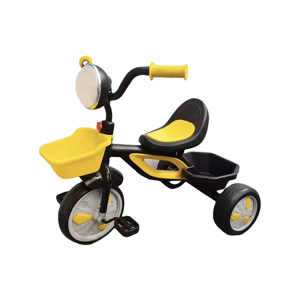 اكس واي دراجة ثلاثية العجلات للأطفال مع سلة أمامية وخلفية - متعددة الألوان