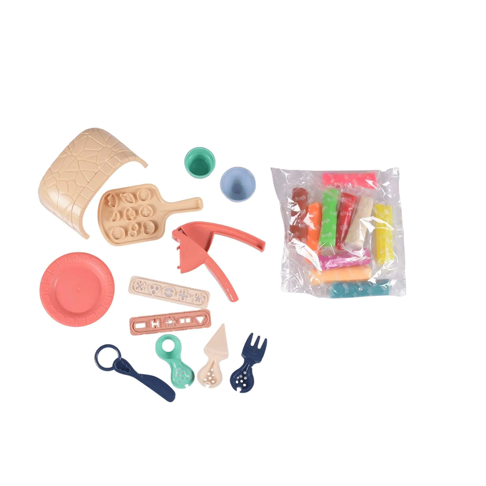 مجموعة ألعاب أدوات المطبخ والصندوق - متعددة الألوان