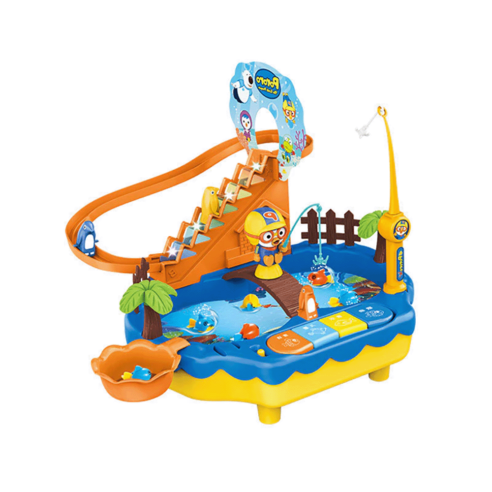 لعبة صيد الأسماك التفاعلية للأطفال مع شخصيات كرتونية - متعددة الألوان 