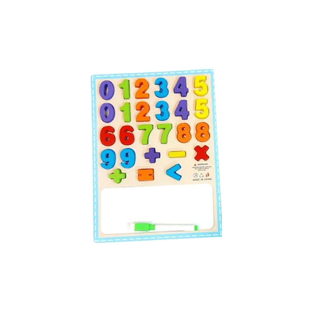 لعبة تعليم الأرقام الإنجليزية مع سبورة مغناطيسية لتطوير مهارات الرياضيات للأطفال - متعددة الألوان