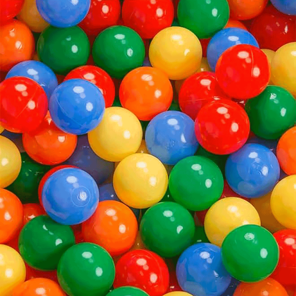 مجموعة كرات بلاستيكية صغيرة ملونة للأطفال - 50 كرة