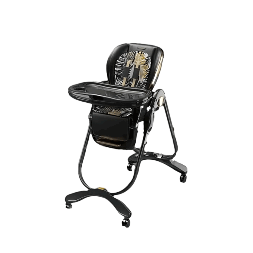  كرسي طعام أطفال بوبي بابا قابل للتحويل إلى 4 أوضاع بلاتينيوم بلاك - أسود