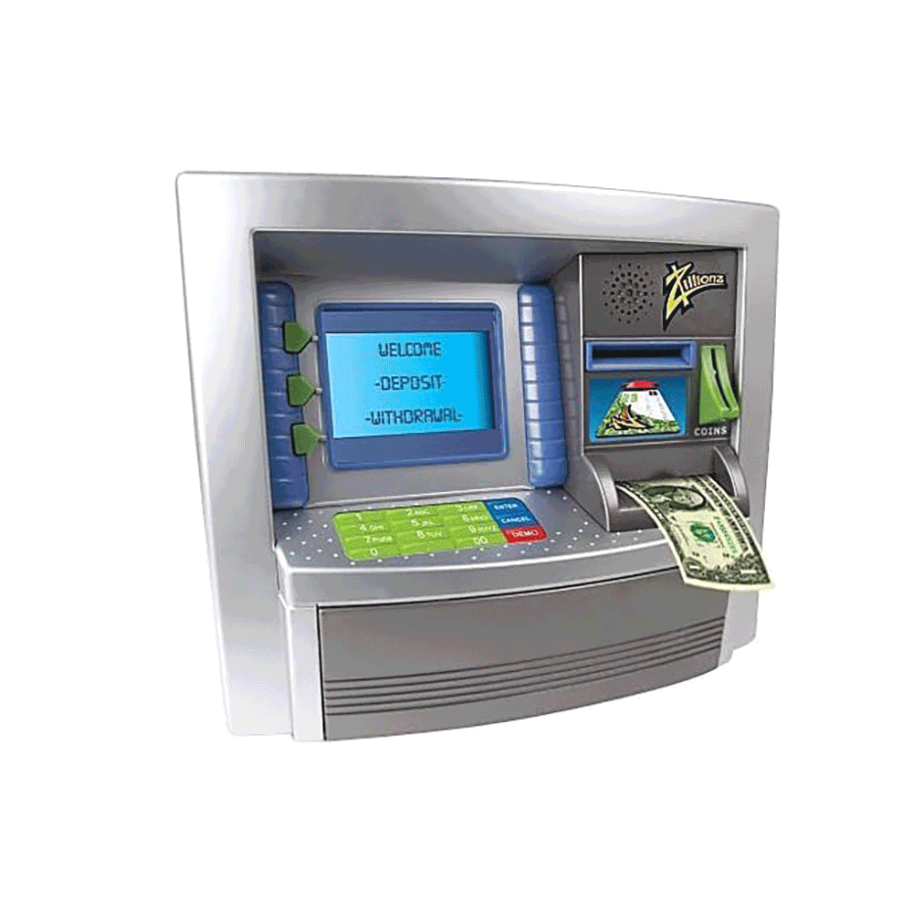 لعبة صراف آلي زيلونز للأطفال - رمادي