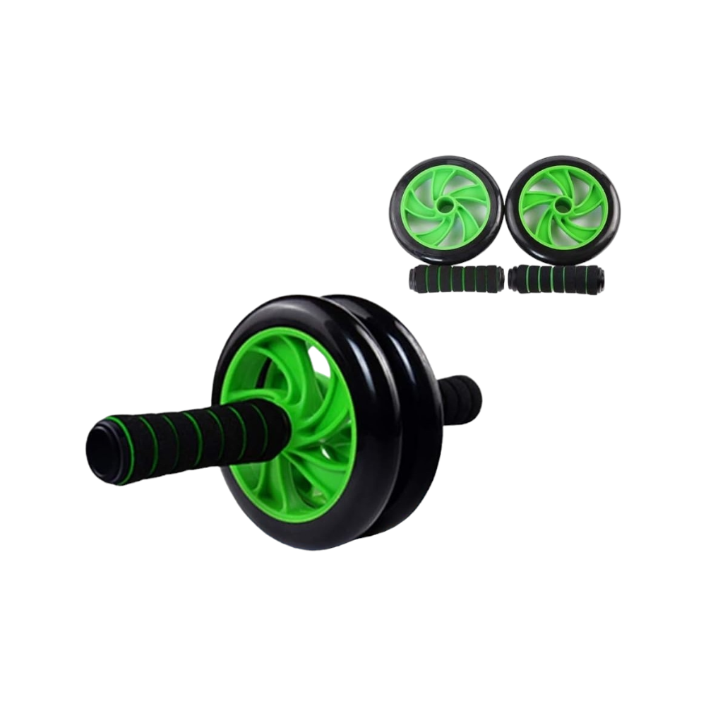 عجلة التمارين الدوارة لتمارين البطن و اللياقة البدنية - أخضر