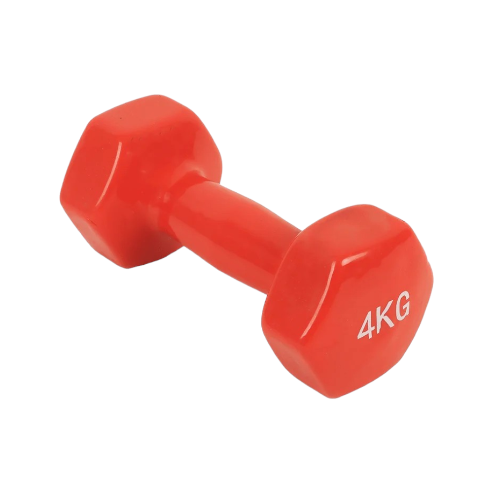 دمبل رياضي لتمارين اللياقة البدنية وزن 4 كجم - أحمر