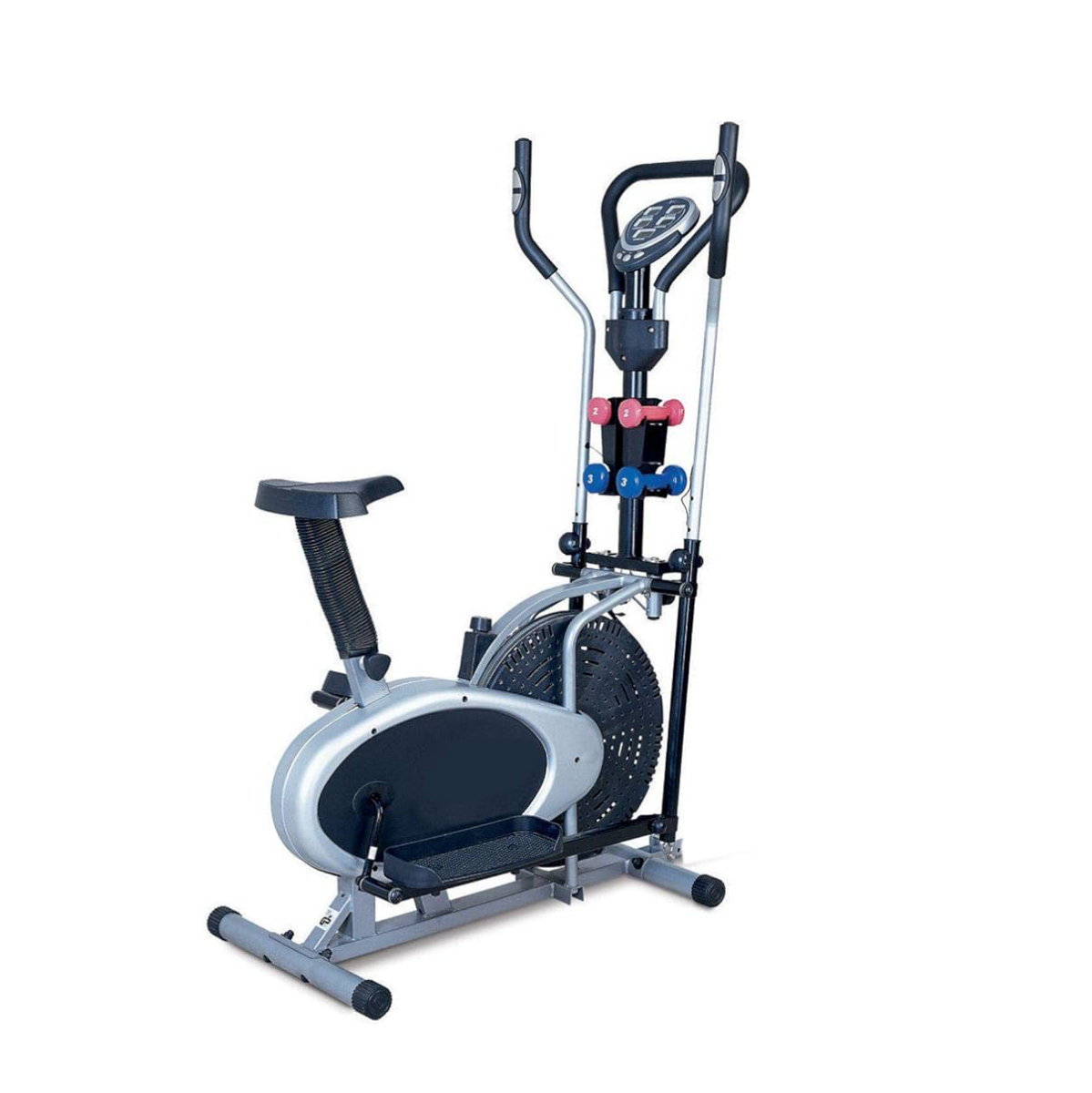 اوربتراك دراجة تمارين اللياقة البدنية 3 في 1 مع أوزان دمبل موديل 2900s - أسود