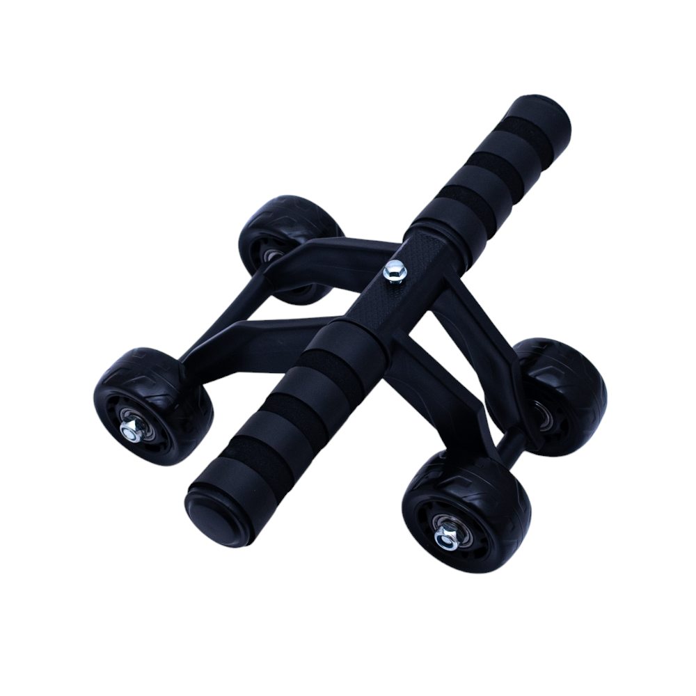 عجلة تمرين عضلات البطن - أسود