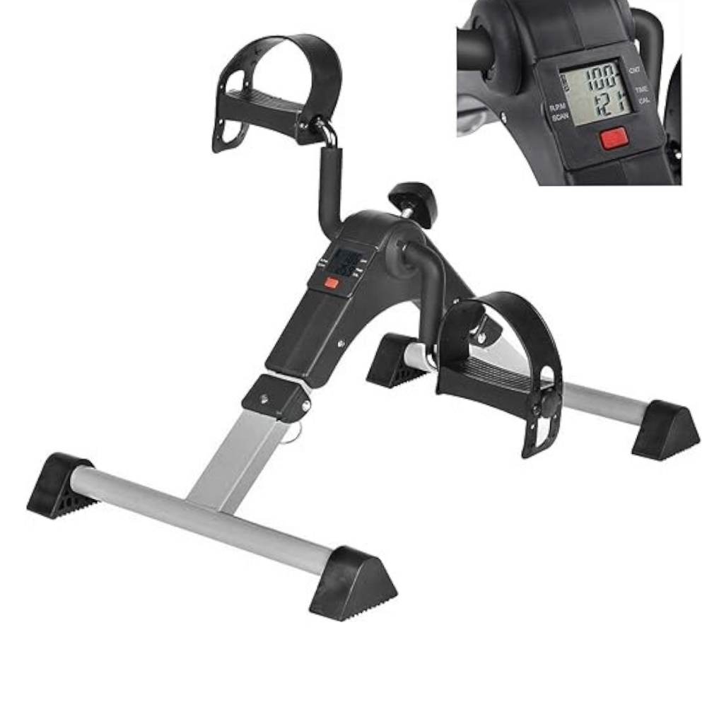 اكتف لايف دراجة تدريب تحت المكتب مع شاشة LCD - فضي