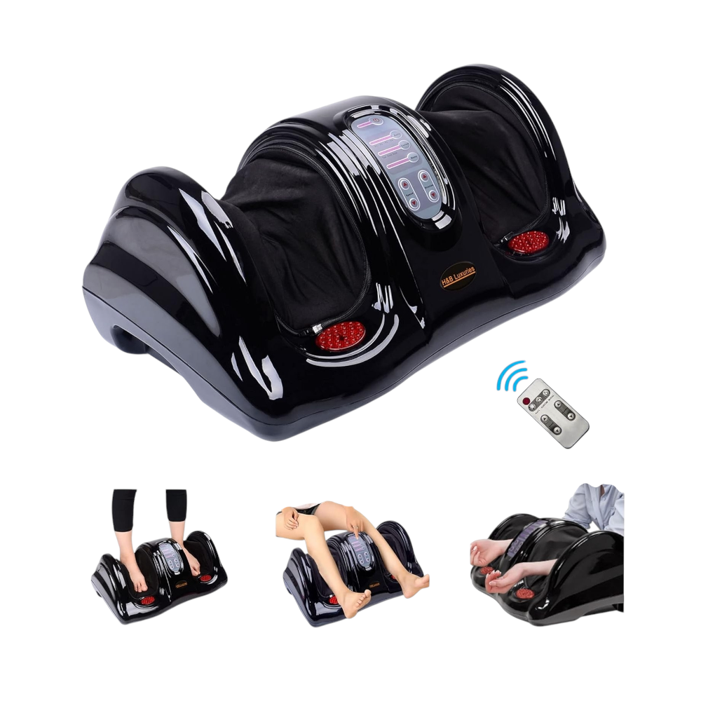 شياتسو جهاز تدليك القدمين بتحكم عن بعد - أسود