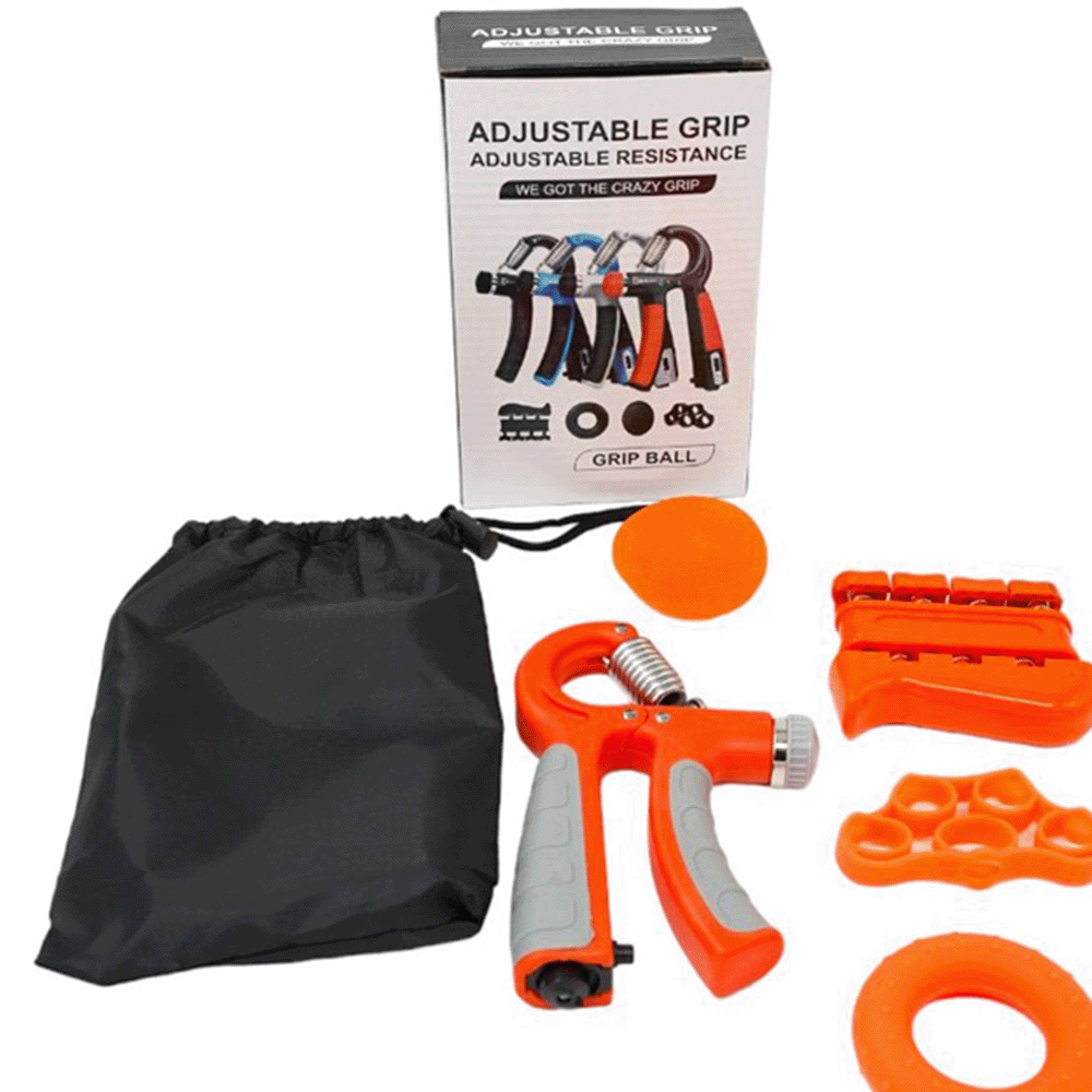 مجموعة قياس قوة قبضة اليد قابلة للتعديل - برتقالي