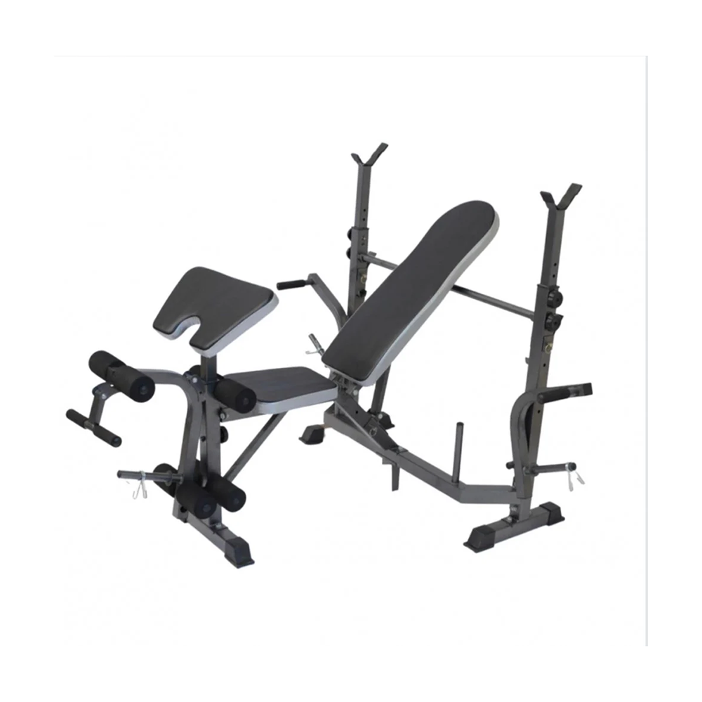 كرسي بنش رياضي كبير متعدد الاستخدامات مع حامل أثقال موديل 0601 - أسود