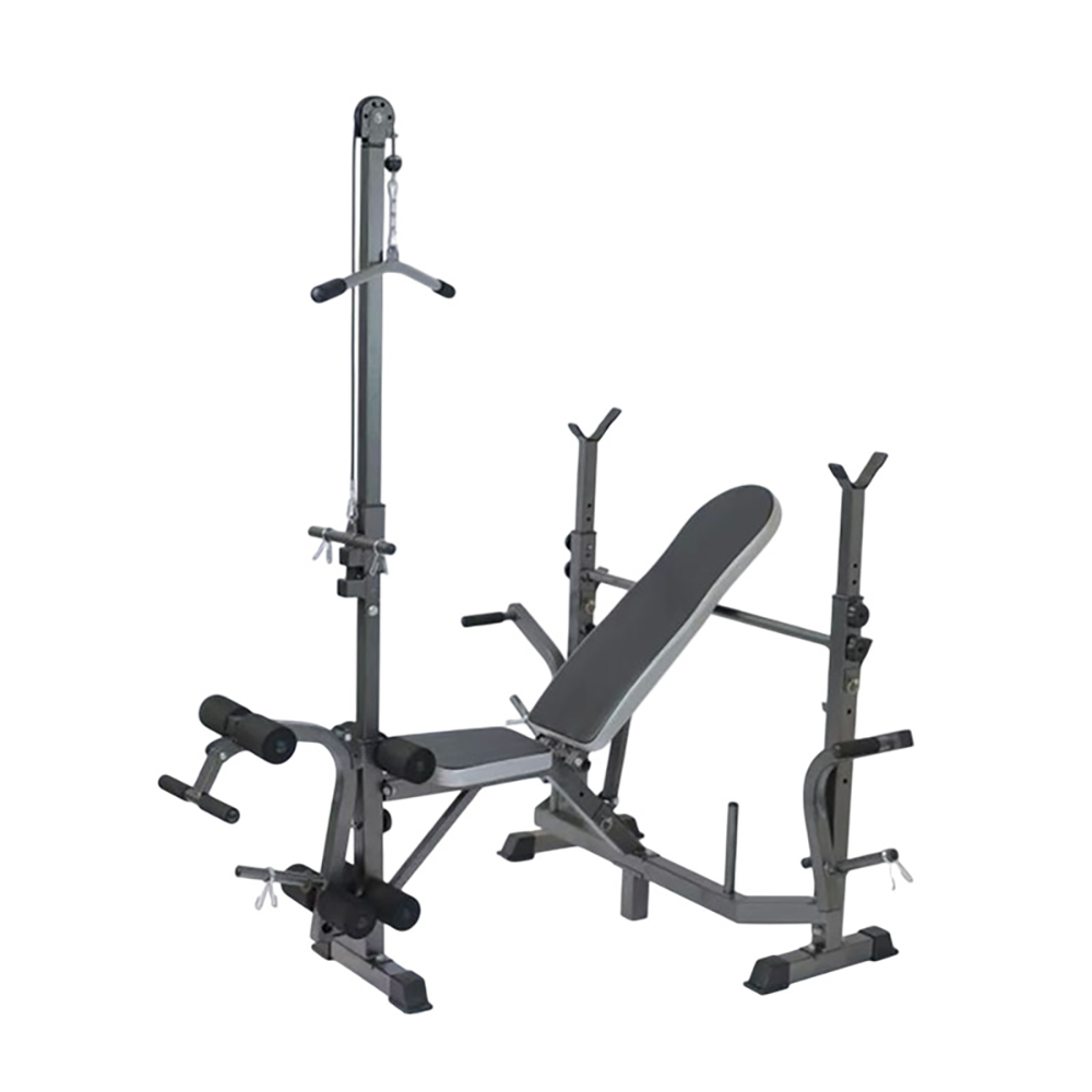 مقعد رفع الأثقال متعدد الاستخدامات مع وحدة سحب علوي موديل 0607 - أسود