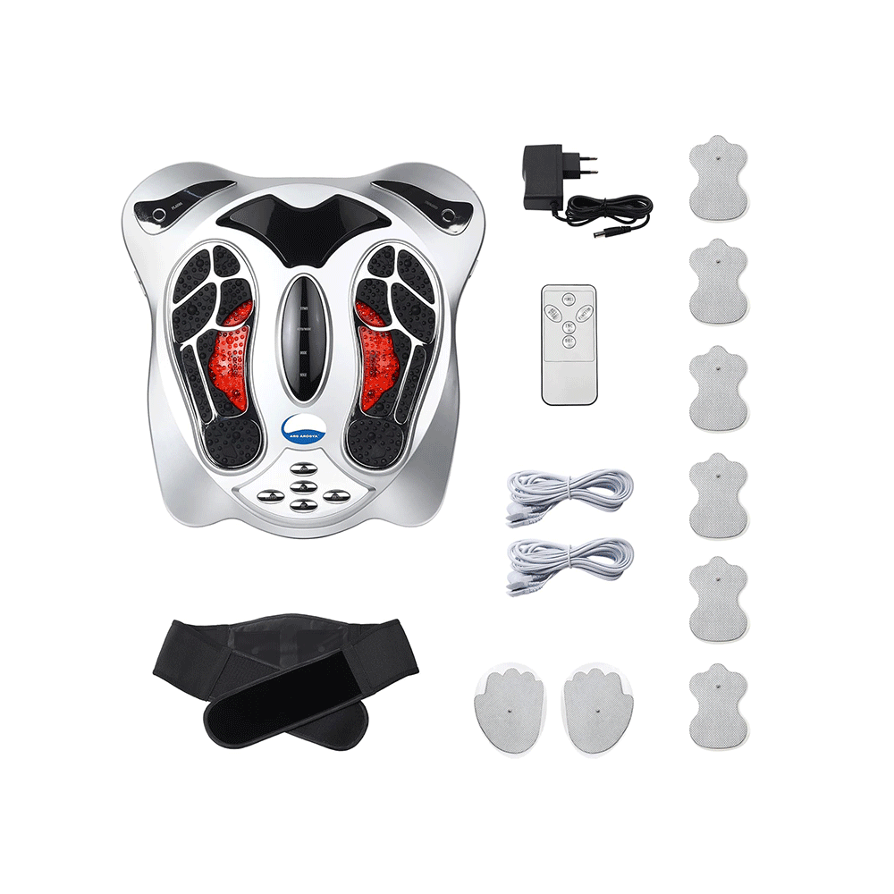 جهاز تدليك مغناطيسي للقدمين بالأشعة تحت الحمراء لتعزيز الدورة الدموية - فضي