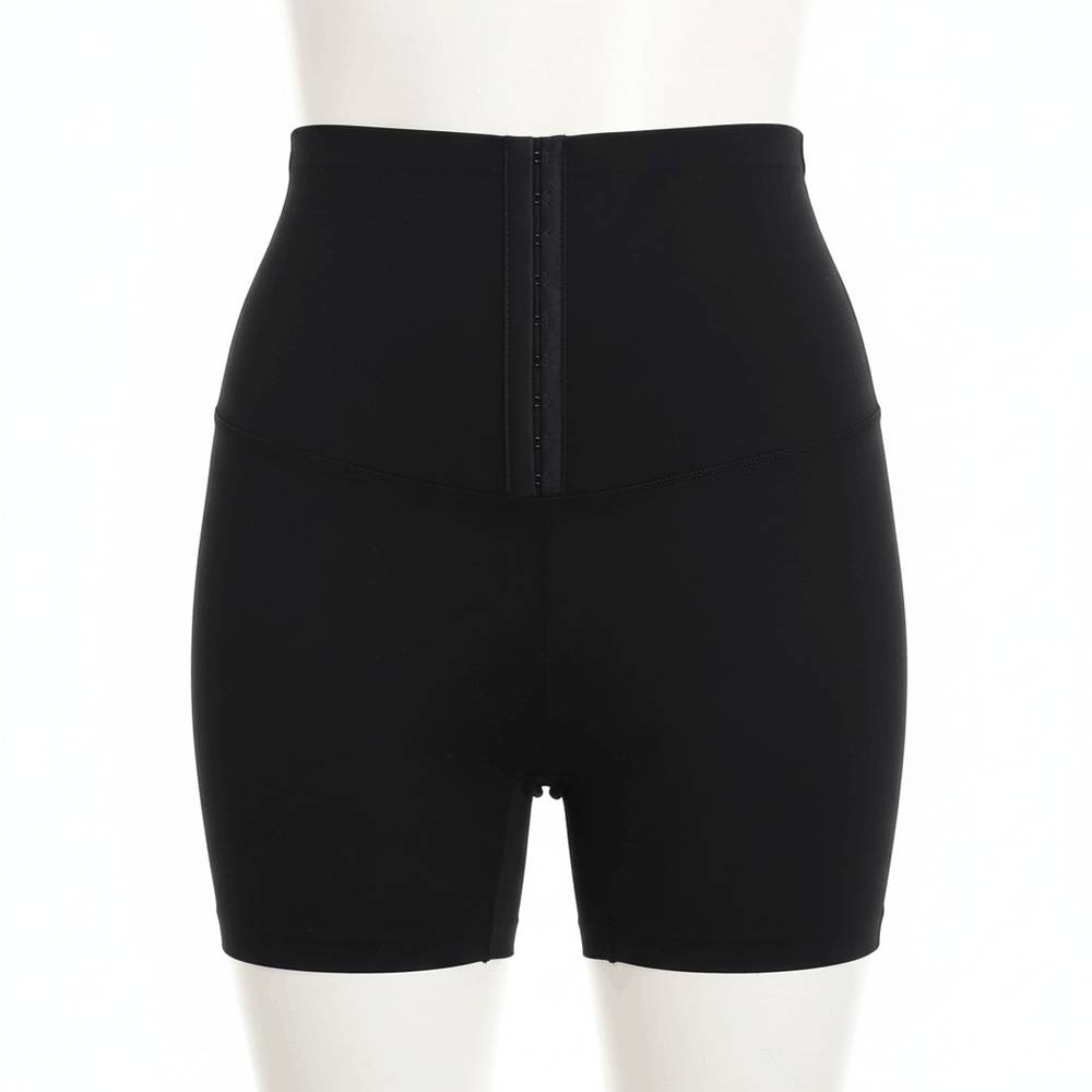 شورت تخسيس مع مشد بطن قابل للتعديل موديل ST-7042 - أسود 