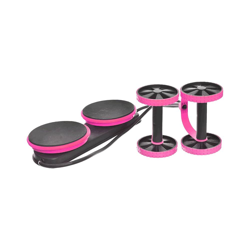 عجلة تمارين البطن متعددة الوظائف موديل SC-2023-ab wheel - وردي