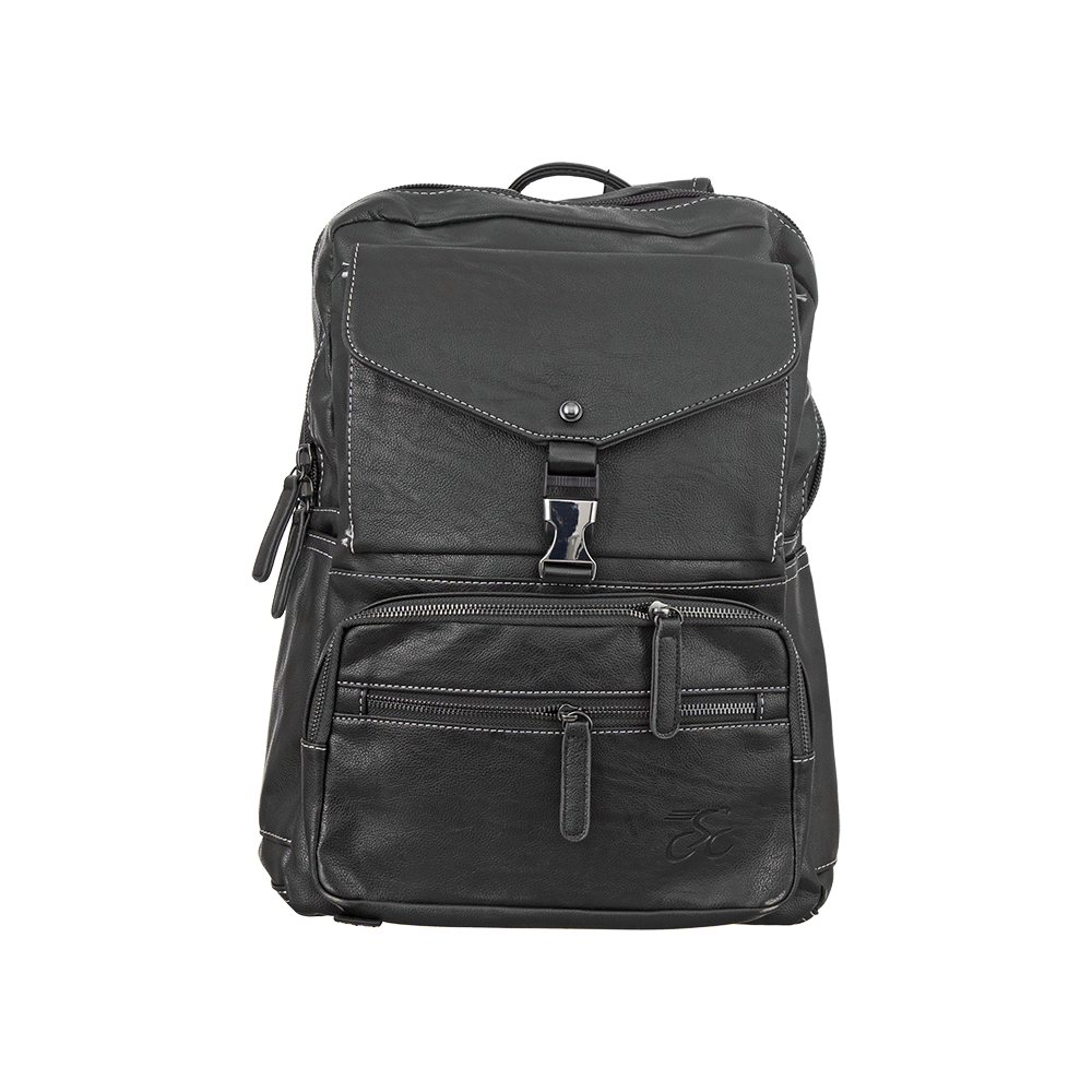 حقيبة ظهر جلد للابتوب موديل SC-B1531 - أسود 