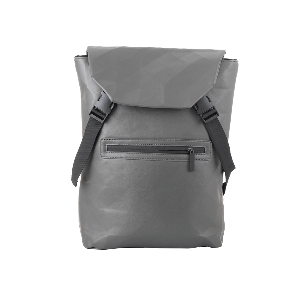 حقيبة ظهر جلد للابتوب موديل TFL9358 - رمادي 