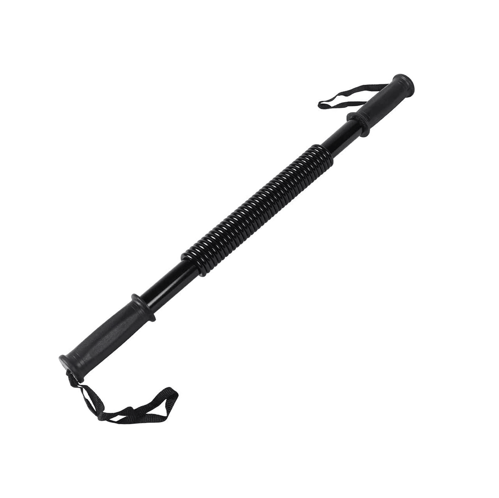 جهاز تمارين باور تويستر 60 سم فولاذي مرن لتقوية العضلات قوة 60 كجم - أسود