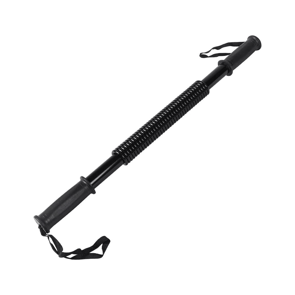 جهاز تمارين باور تويستر 60 سم فولاذي مرن لتقوية العضلات قوة 50 كجم - أسود