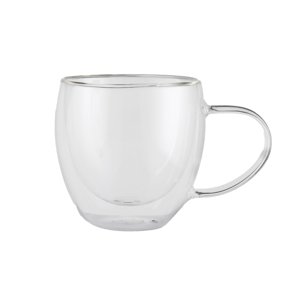 كوب زجاجي بجدار مزدوج مفرغ من الهواء و عازل للحرارة بسعة250 مل