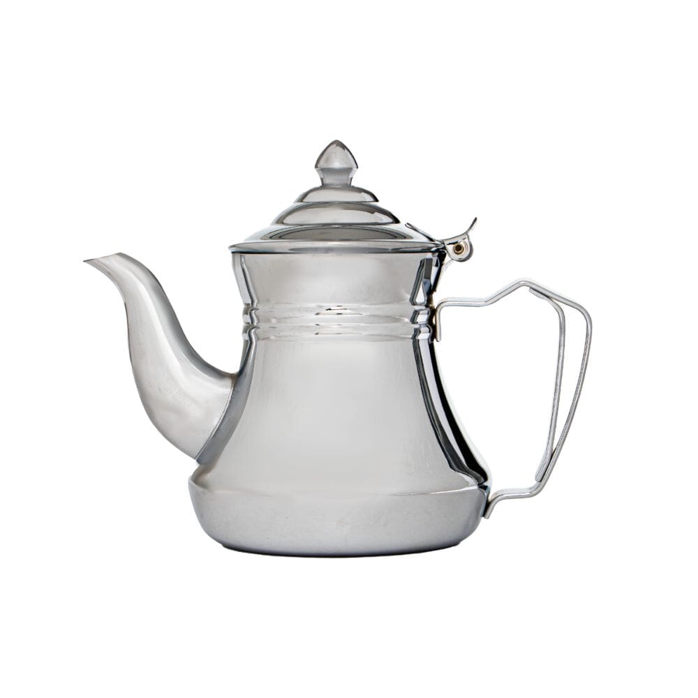 إبريق شاي استيل فضي أبو غطاء - 500 مل 
