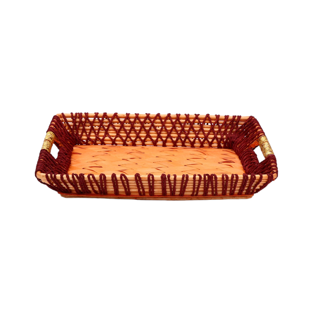 صحن تقديم خزف مستطيل - بني