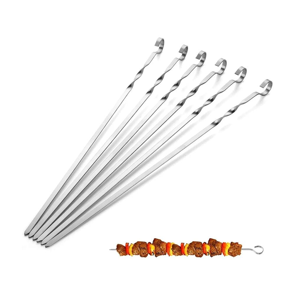 كيتشن وير أسياخ شواء معدنية كبير 60 سم  - 6 قطع