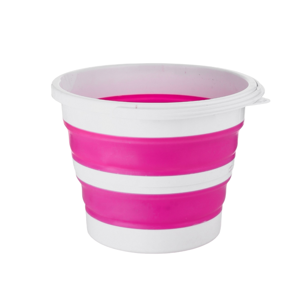 اولتراسونك غسالة توربين كهربائية صغيرة قابلة للطي بقاعدة منفصلة قوة 24 وات وسعة 20 لتر - وردي