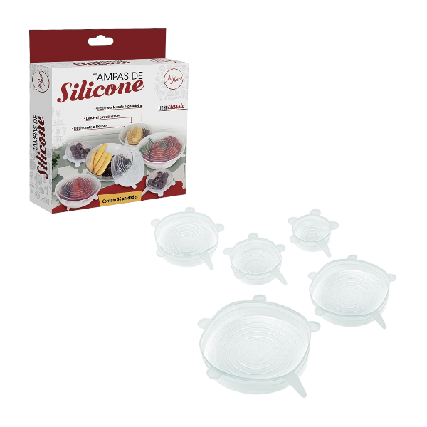 اغطية طعام شفافة مطاطية 5 قطع