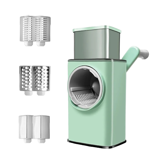 آلة تقطيع متعددة الوظائف 3 في 1 مع شفرات ملحقة - خضراء