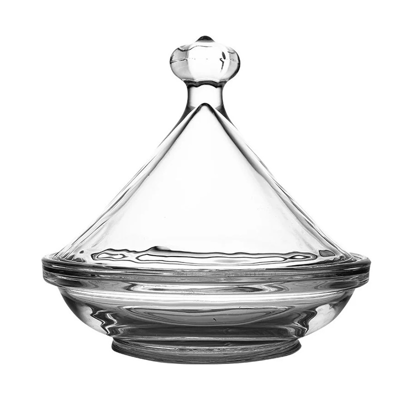 وعاء تقديم حلوى وتمور أكريليك شفاف بابعاد 12 سم