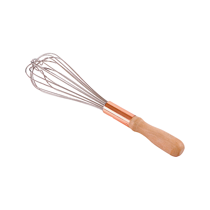 مربشة استيل بمسكة خشبية قبضة ذهبي