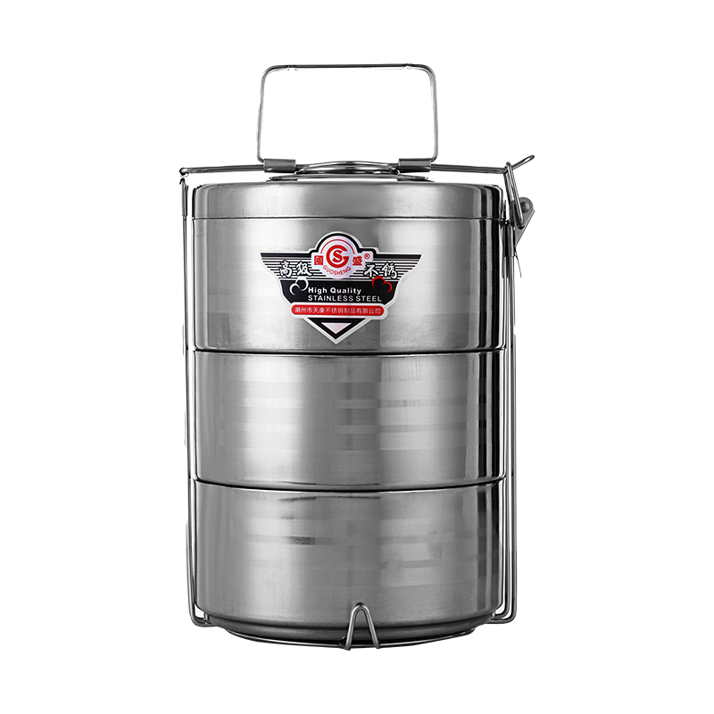 طقم حافظات طعام استيل 3 طبقات - فضي