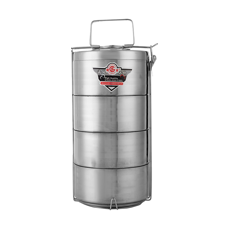 طقم حافظات طعام استيل 4 طبقات - فضي