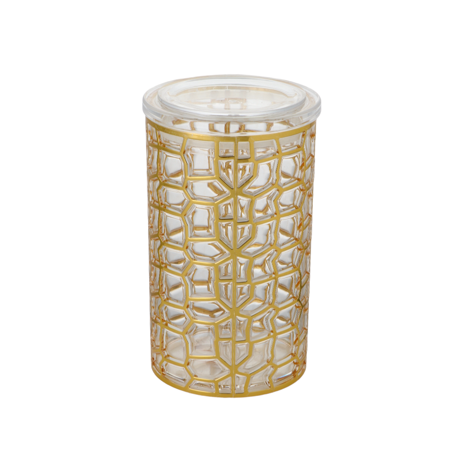 برطمان إكريليك شفاف كبير بغطاء